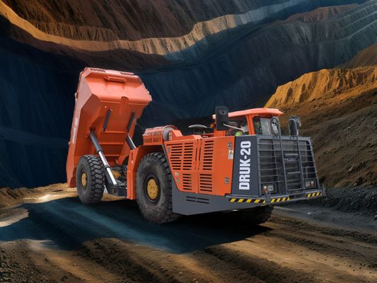 Transbordador de minería subterráneo articulado con capacidad de carga útil de 20 toneladas Minitruck